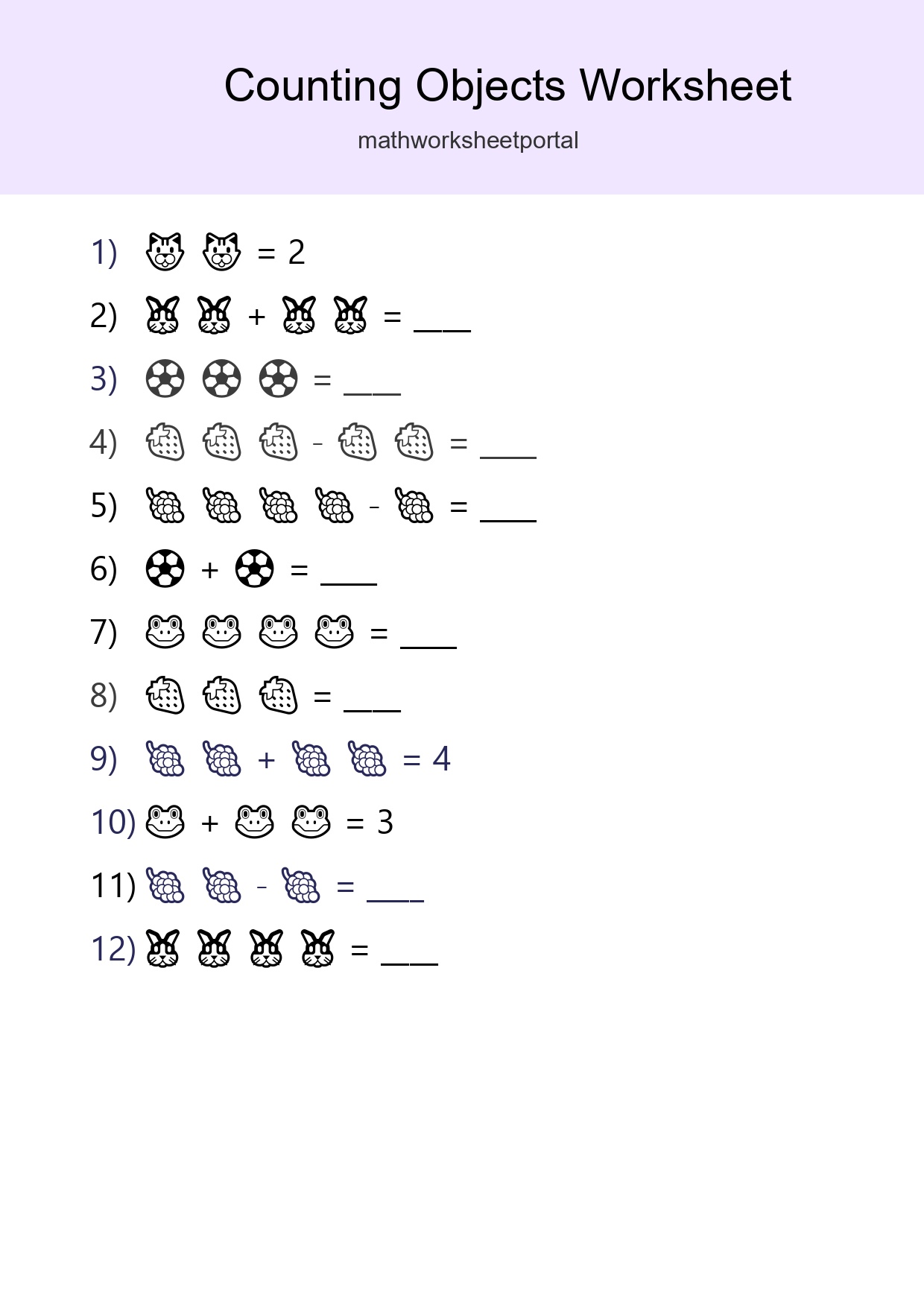 Learn Counting With Pictures Worksheet (Pre-K) - Part 193