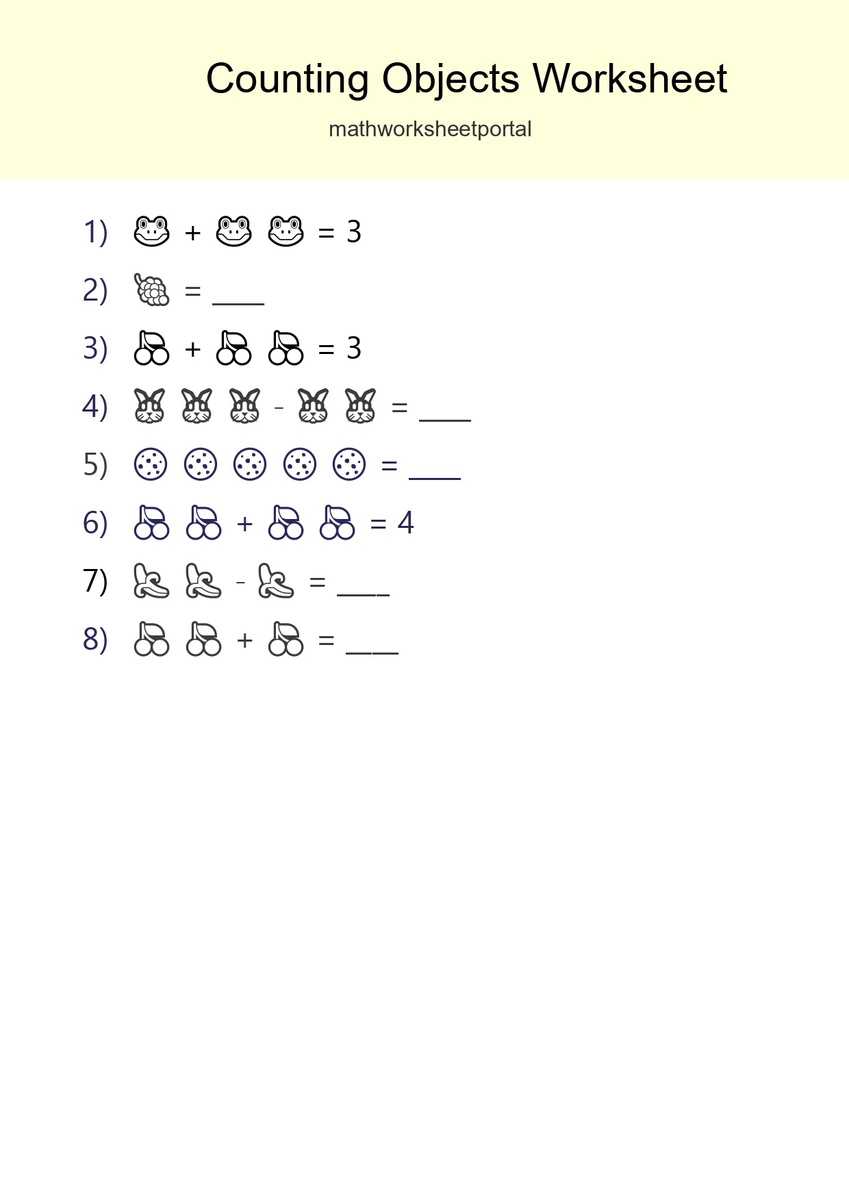 Learn Counting With Pictures Worksheet (Pre-K) - Part 213