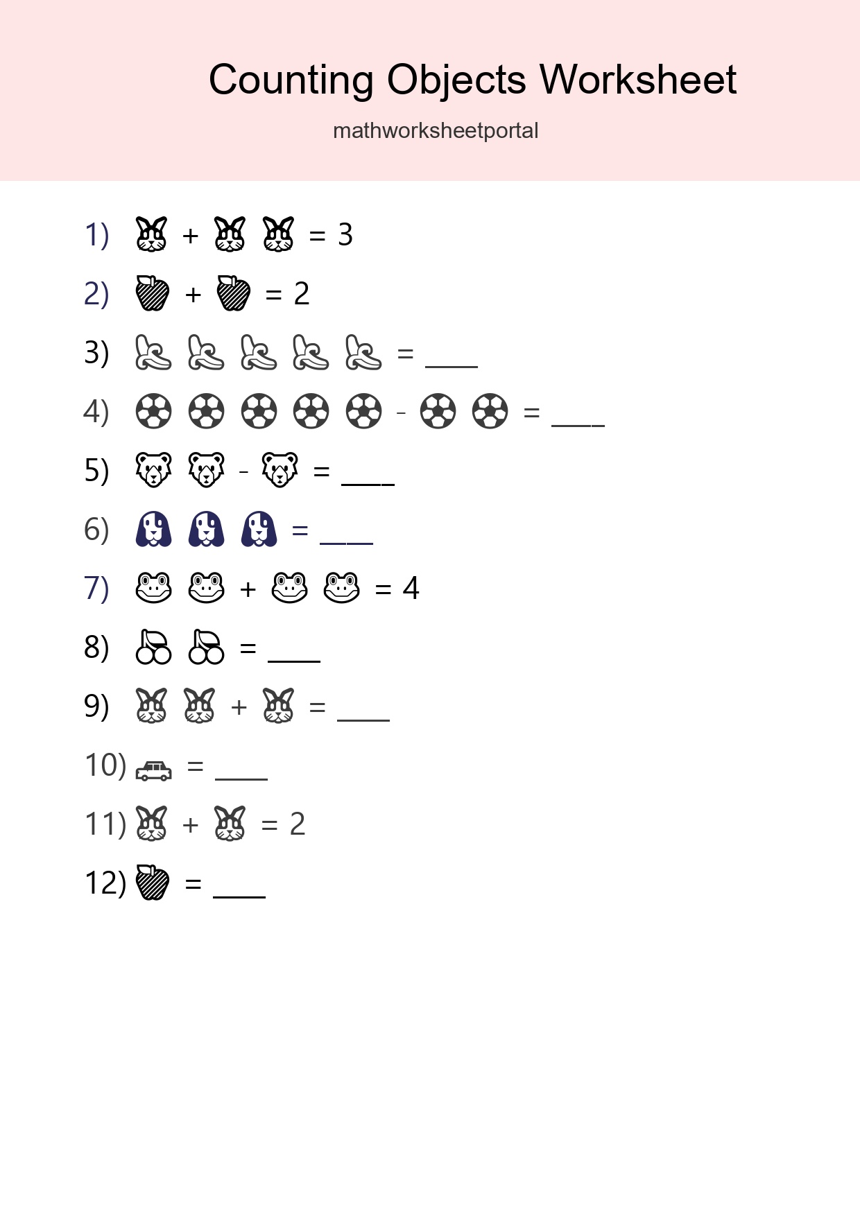 Learn Counting With Pictures Worksheet (Pre-K) - Part 293