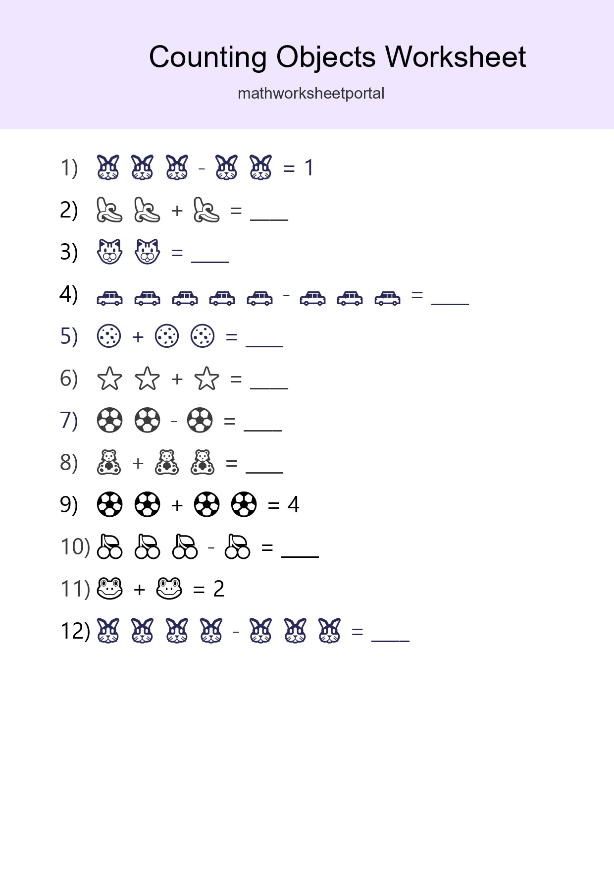 Pre-K Count The Objects Worksheet - Part 253